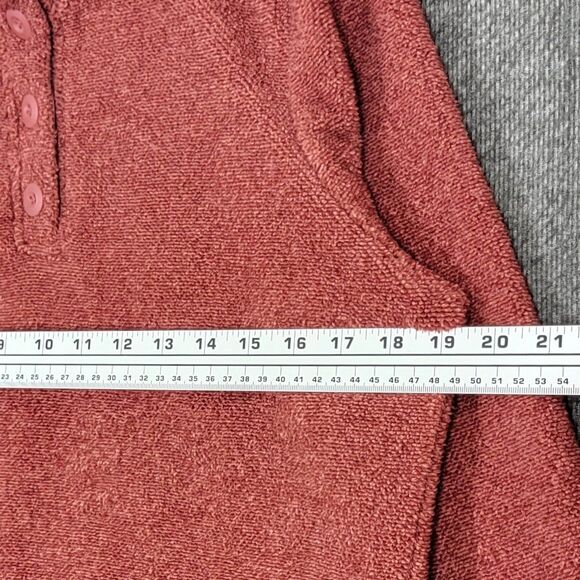 Eddie Bauer Sweater Womens Small Rust 1/4 Button Up Fleece Pullover EB006400 - Picture 6 of 13